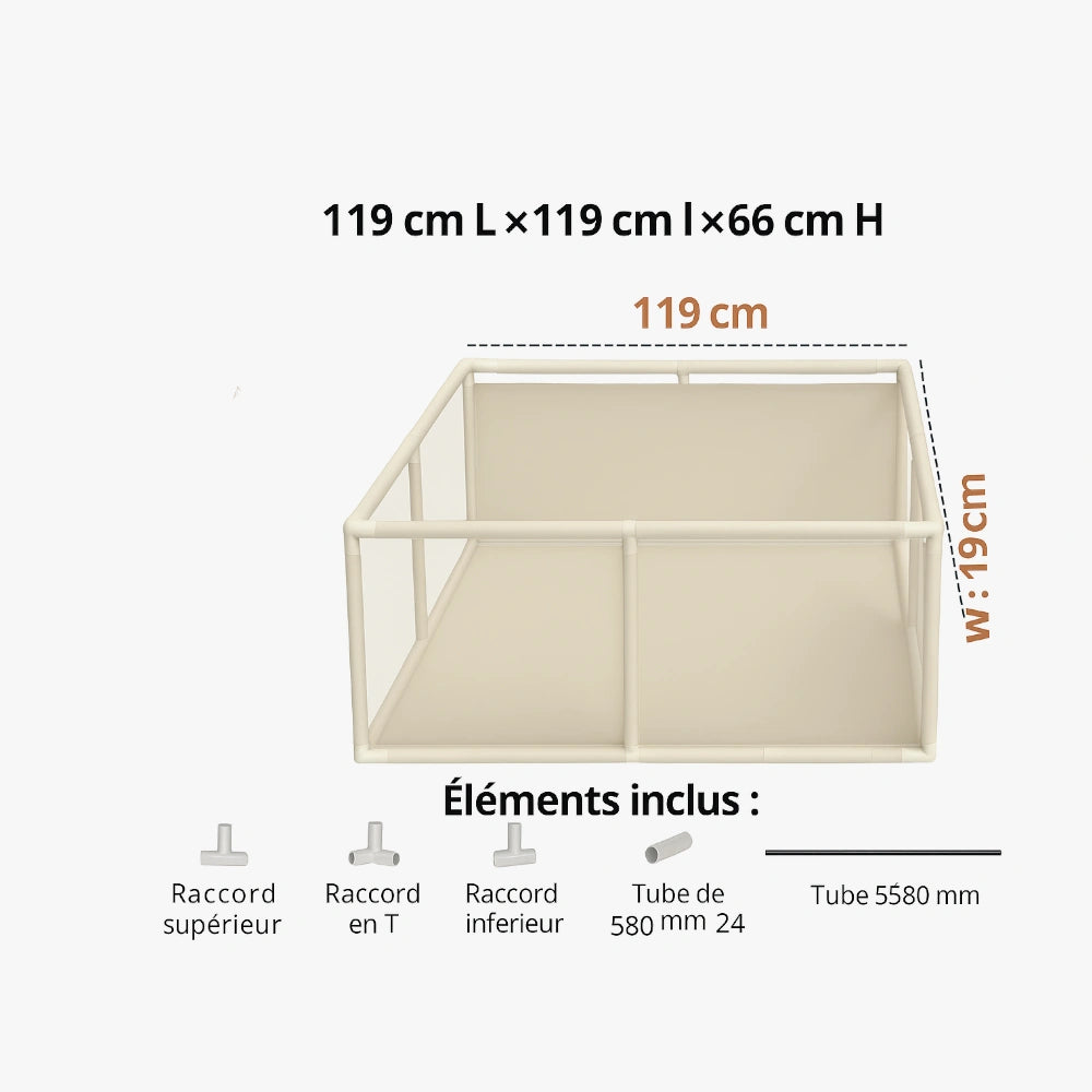 Parc bebe au sol dimensions